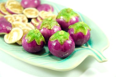 Thai purple eggplant clipart