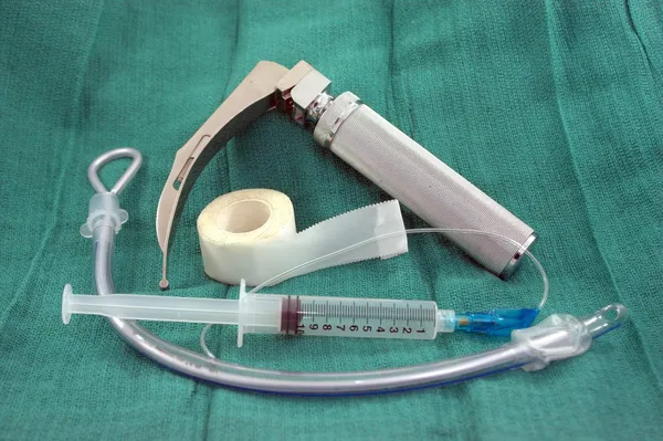 Laryngoscope and Endotracheal tube — Stock Photo, Image