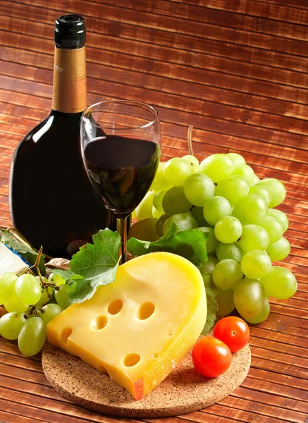 stock image Wine and cheese