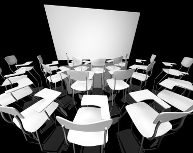 Black classroom clipart