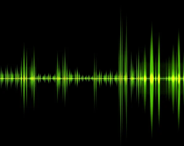Зелена хвиля звуку — стокове фото