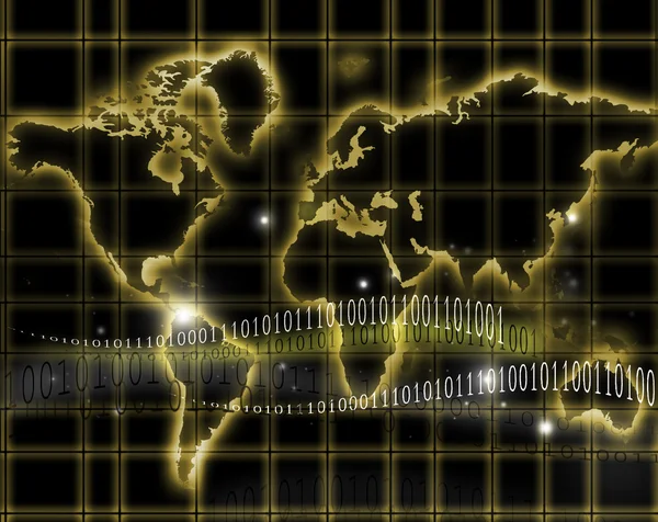 Mappa del mondo di Internet — Foto Stock