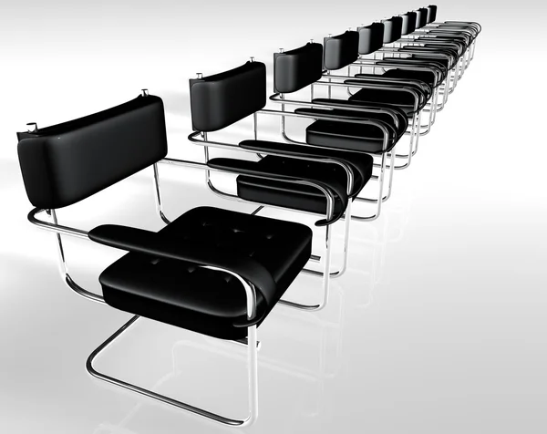 Черные стулья — стоковое фото