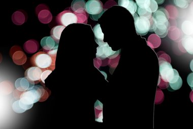 Couple silhouette clipart