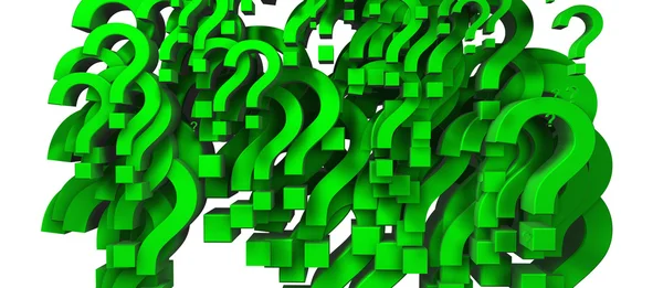 Green Question Mark — Stock Photo, Image