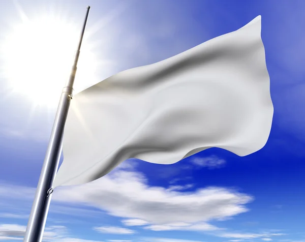 Белый флаг — стоковое фото