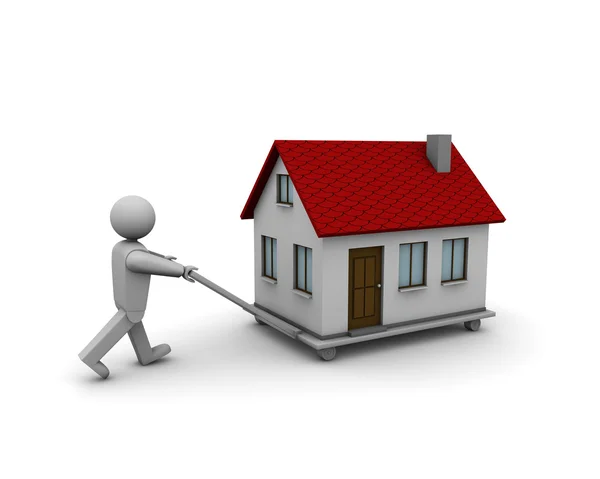Carryng a house — Stock Photo, Image