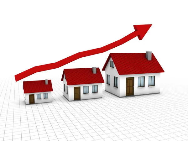 Crescimento do mercado imobiliário — Fotografia de Stock