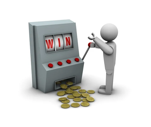 Win with a slot machine — Stock Photo, Image