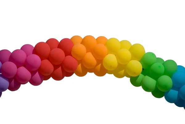 Арка воздушных шаров изотопирована на белом Стоковая Картинка