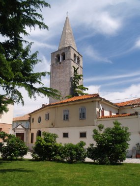 Euphrasian Basilica in the historic centre of Porec, Croatia clipart