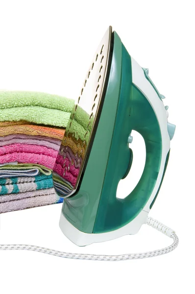 Ferro e asciugamani — Foto Stock