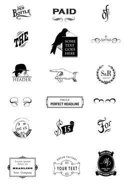 Vintage design elements clipart