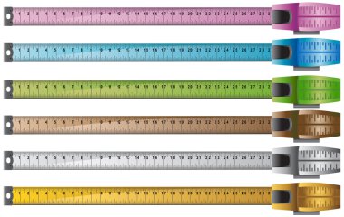 Measuring Tape Set of 6 clipart