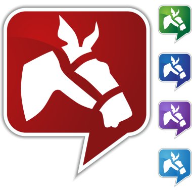 Racing Horse Icon clipart