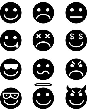 Emoticon Icon Set clipart