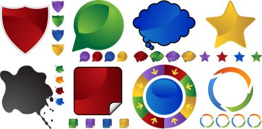 Blank Button Set clipart