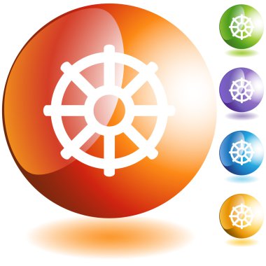 Buddhist Wheel Life Icon clipart