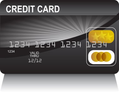 Credit Card Black Gold clipart