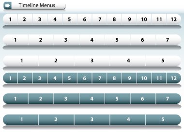 Timeline Menu Bars clipart