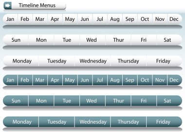 Timeline Menu Bars clipart