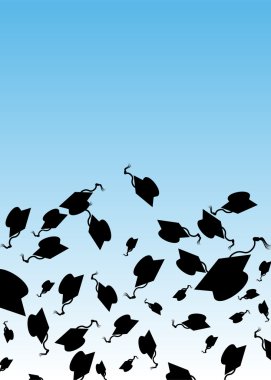 Graduation Hat Toss clipart