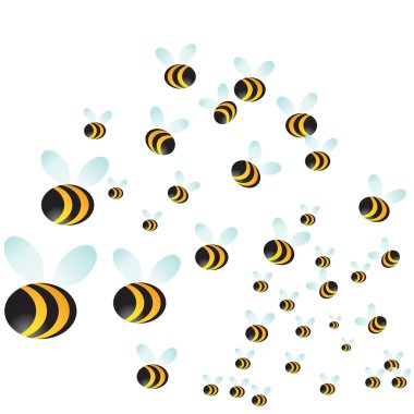 Bee Swarm clipart