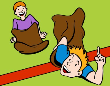 Sack Race Winner clipart