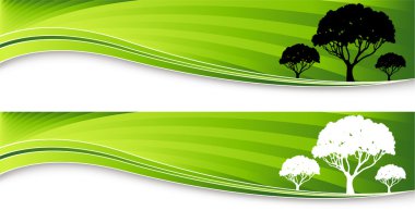 Tree Banners clipart