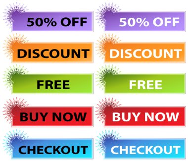 Starburst Web Banners clipart