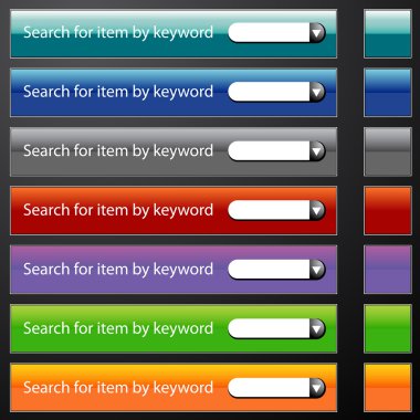 Search Bar Menu Set clipart