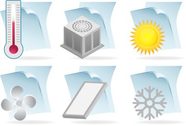 Air Conditioner Document Icons clipart