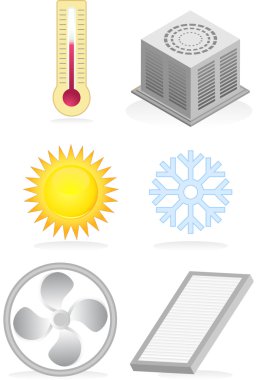 Air Conditioner Icons clipart