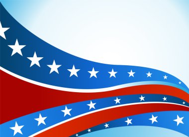 Patriotic Wave Set vector