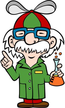 Crazy Scientist clipart