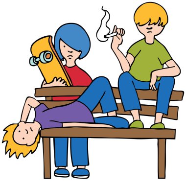 Bored Kids clipart