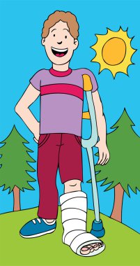 Broken Leg clipart