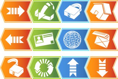 Web Themed Icon Set clipart