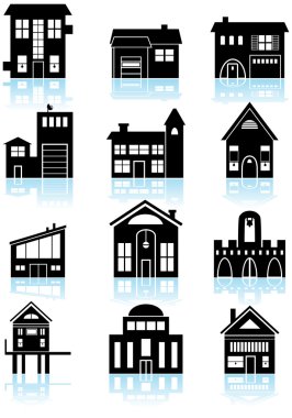 Various Structures - Black clipart