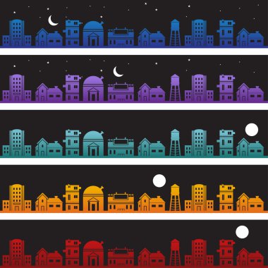 Building Banner Night clipart