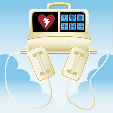 Heart defibrillator clipart