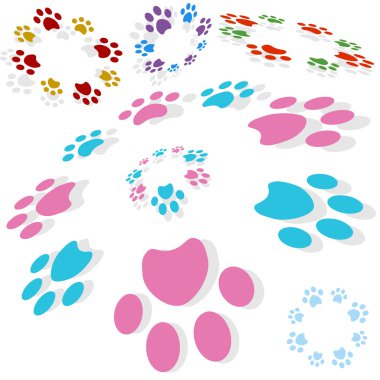 Paw Print Circle clipart