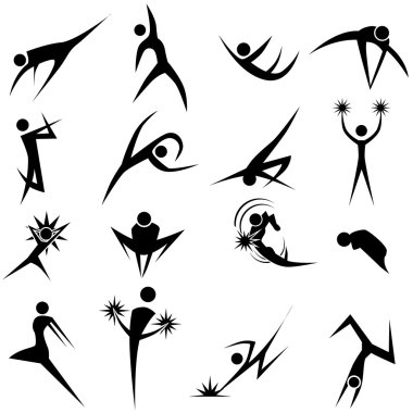 Dynamic Pose Set clipart