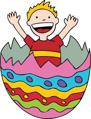 Child in Easter Egg clipart