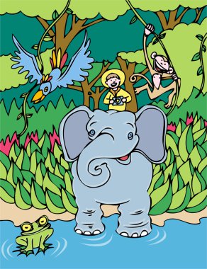 Elephant Ride clipart