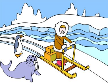 Eskimo kızak yolculuğu