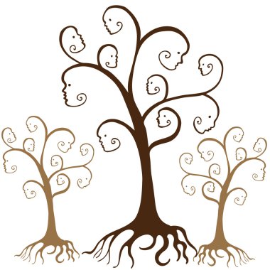 Family Tree Faces clipart