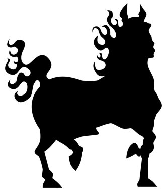 Fire Horse Icon clipart