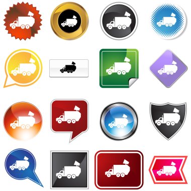 çöp kamyonu Icon set