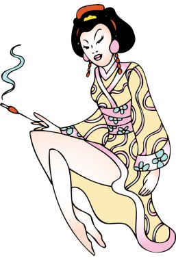 Geisha clipart